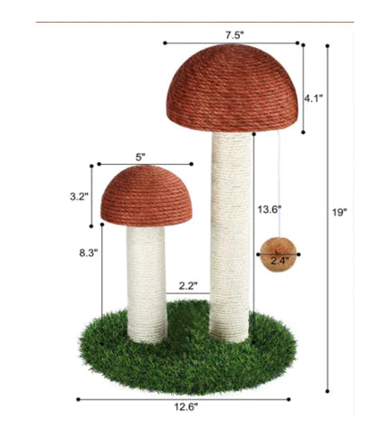 Mushroom Cat Scratching Post