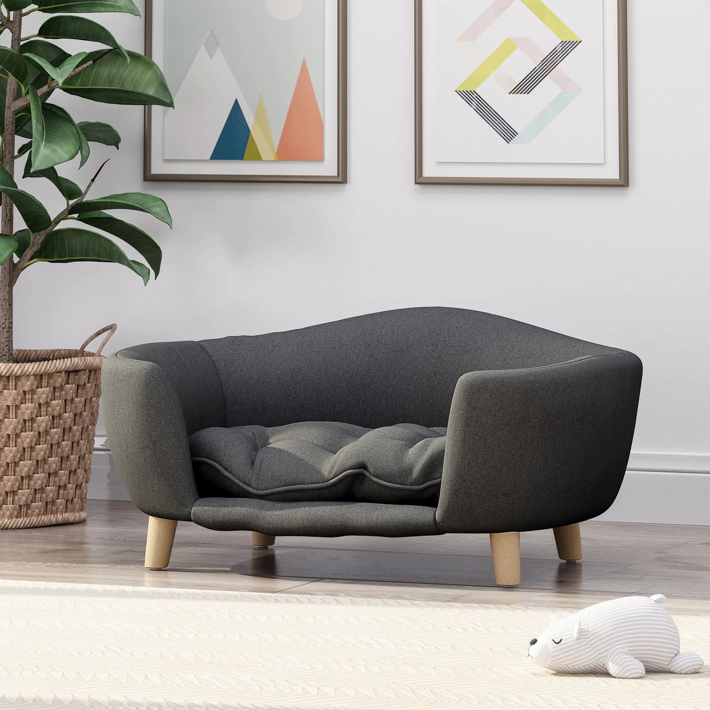 Luxury Mid-Century Modern Dog Bed