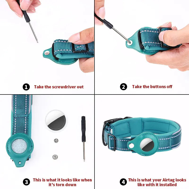 AirTag Compatible Dog Collar