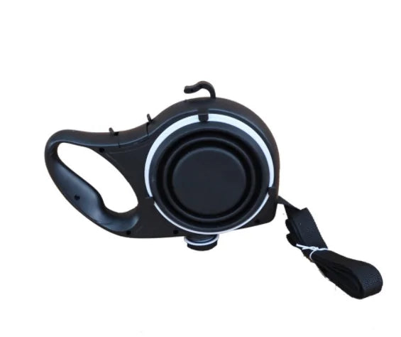 Retractable Dog Leash / Built-In Water Bowl